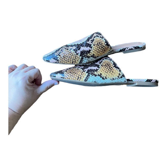 Madewell The Cory Slip On Mule in Snakeskin Print Leather Pink Black Brown White - Picture 11 of 14